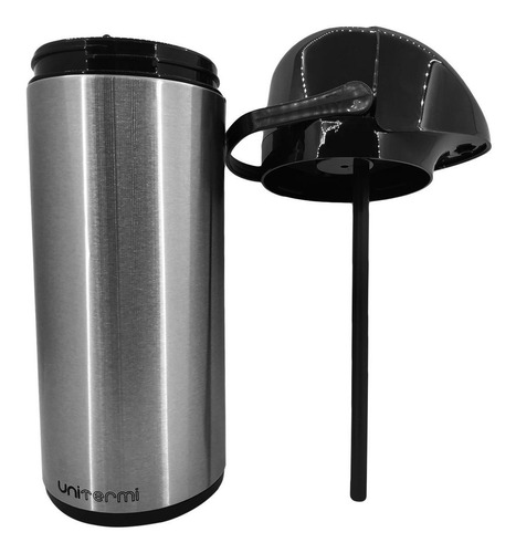 Imagem 4 de 6 de Garrafa Térmica Inox 1l Com Alça P/ Café Água Chá Unitermi
