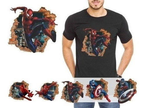 Vectores Plantillas Poleras Remeras Y Pared Super Heroes