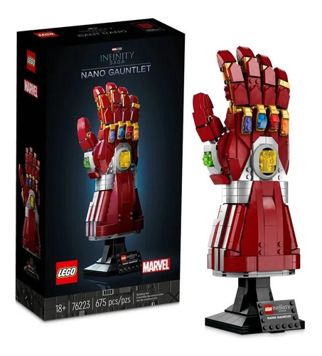 Lego Marvel Nanoguantelete Mod 76223 675 Pzas