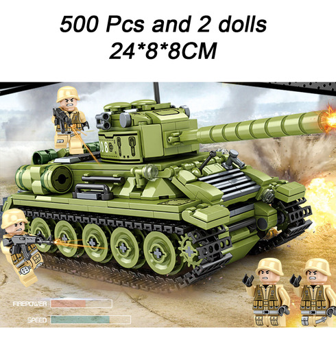Bloques modelo militares Minibuild para soldados y tanques T34