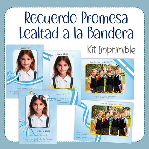 Kit Imprimible Recuerdo Promesa De Lealtad A La Bandera