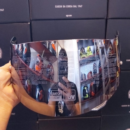 Imagen 4 de 9 de Mica Cromo Para Casco Agv K1 Y K3 Originales