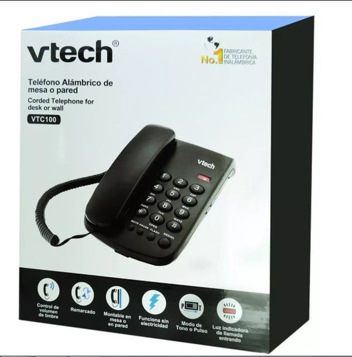 Imagen 4 de 4 de Teléfono Fijo Vtech Vtc100