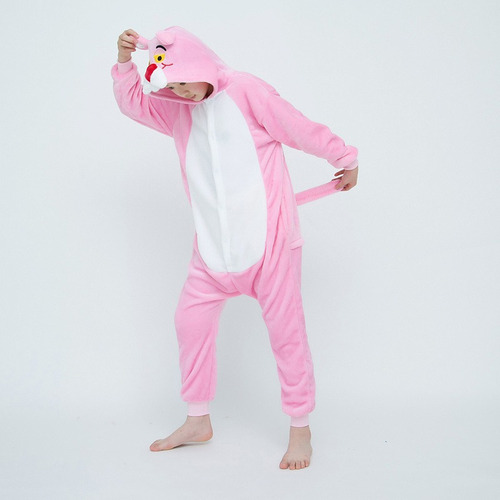 Pijama De Dibujos Animados De Pink Panther Kigurumi Para Niñ