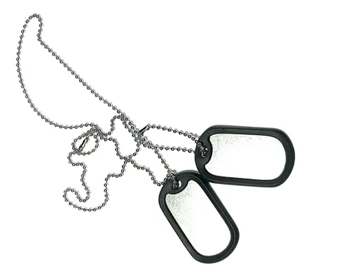 comprar Chapa Identificatoria Militar X 2 Con Cadena Y Silenciadores