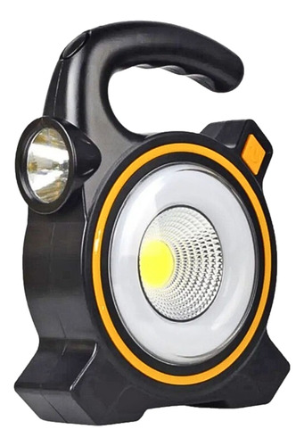 Linterna Lampara Doble Led Cob Solar Usb Emergencia Camping Linterna Negro Luz Blanco