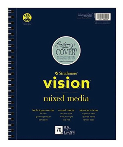 Strathmore 662-55 Vision Mixed Media Pad 5.5 X 8.5 Color