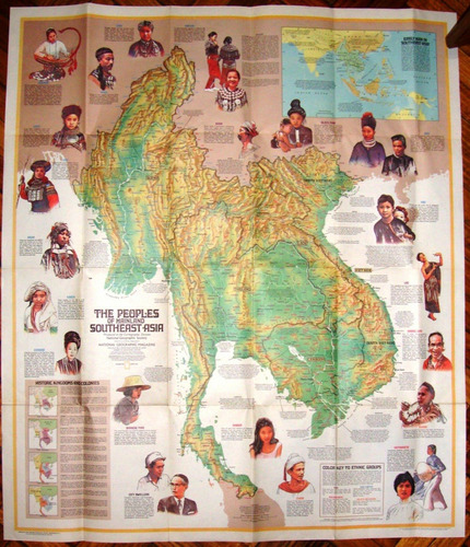 Mapa Asia Continente Completo National Geographic 1971 China (Usado)