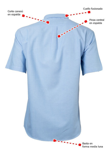 Imagen 5 de 6 de Camisa Oxford Manga Corta Hombre
