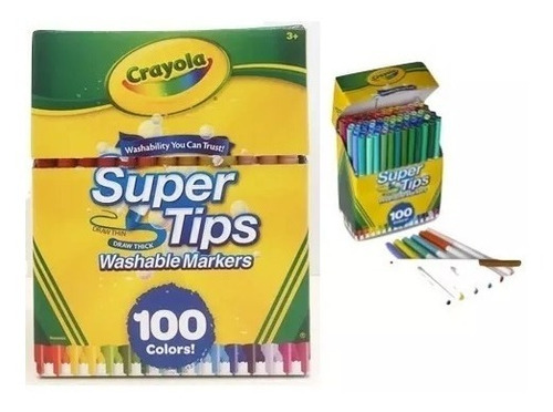 100 Marcadores Crayola Punta Fina Lavables Xtr C