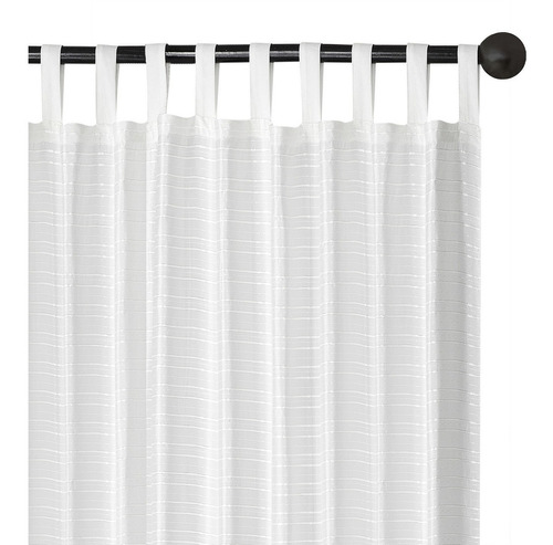 Cortinas De Tela Voile Blanca Tess 2 Paños Presillas Oferta