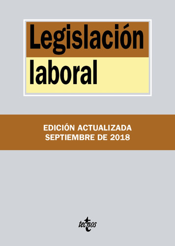 Libro Legislación Laboral De Editorial Tecnos Tecnos