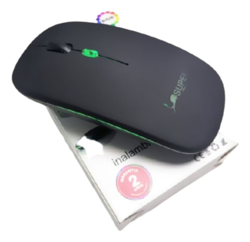 Mouse Inalambrico Recargable Usb Con Iluminación Led Rainbow