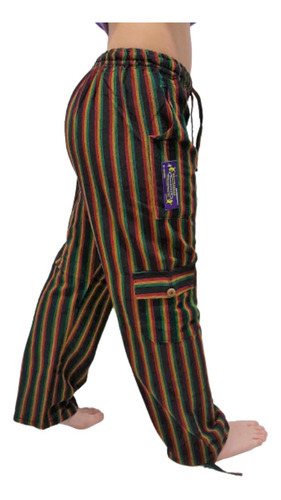 Pantalón Bali Aguayo Rayado Original Rasta Jamaiquino Unisex