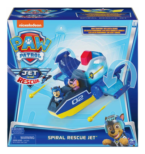 Paw Patrol Juguete Chase Spiral Jet To The Rescue Al Rescate