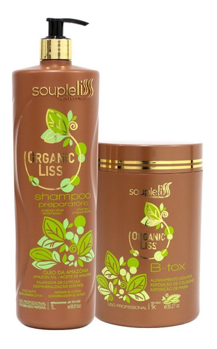 B-tox Organic Liss + Shampoo Anti Resíduos Souple Liss Oirig