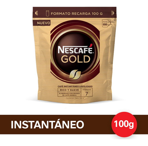 Nescafé Instantáneo Gold  Recarga- Doypack 100gr. X 2 Und.