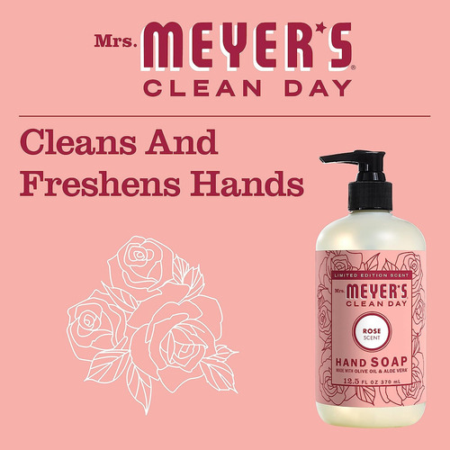 Jabón De Manos Mrs. Meyers, Hecho Con Aceites Esenciales, Fó