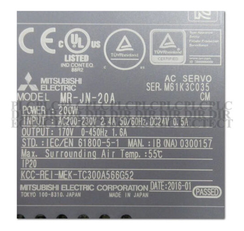 New Mitsubishi Mr-jn-20a Mrjn20a Servo Driver Ccf
