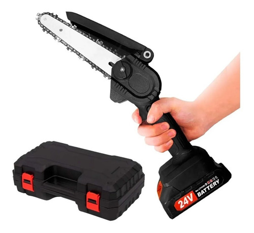 Imagen 1 de 6 de Mini Moto Sierra Inalambrica Cadena Bateria Recargable