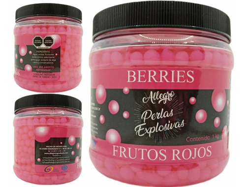 Perlas Explosivas Sabor Frutos Rojos 1 Kg Allegro