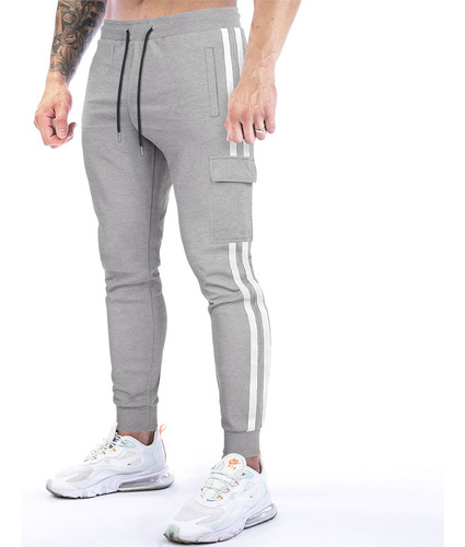 Pants Jogger Deportivo Slim Fit Casual Cómodo Con Bolsillos