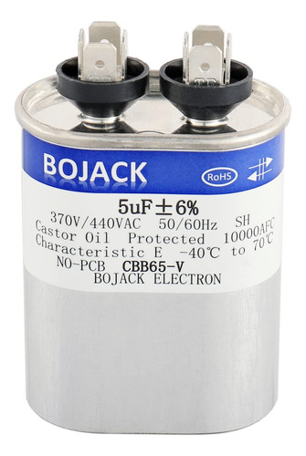 Bojack 5 Uf ±6% 5 Mfd 370v/440v Cbb65 Condensador De Arranqu