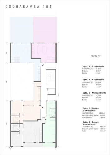 Imagen 5 de 6 de Cochabamba 154 - Departamento De Dos Dormitorio En Venta - Rosario