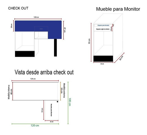 Check Out Mueble Caja De Cobro (solo Cotizador) Modelo 2