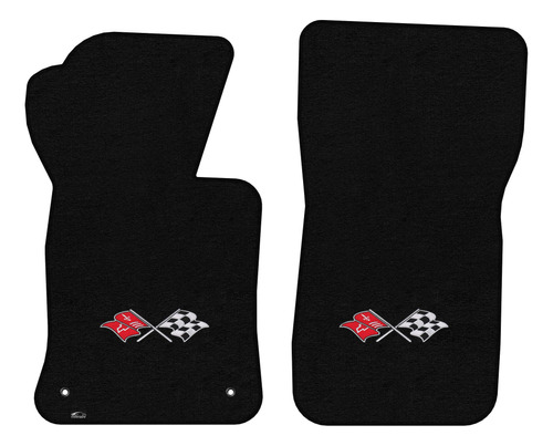 Lloyd Mats Juego 2 Alfombrilla Piso Para C2 Corvette Negra