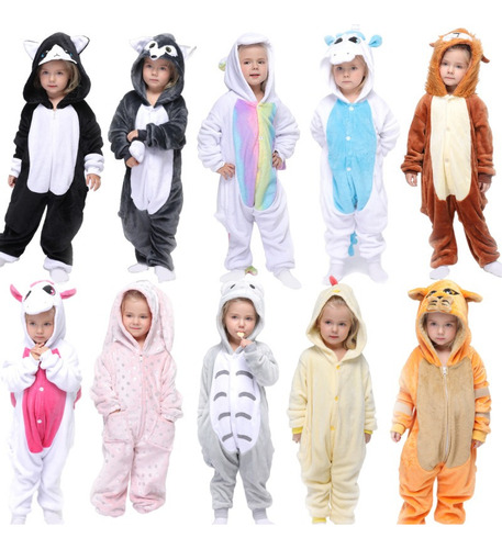 Ty Pijama Kigurumi Animal Unicornio Bebé Túnica De Franela