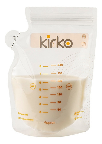 Kirko Bolsas Para Almacenar Y Conservar Leche Materna 50pcs