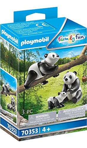 Playmobil - Pandas De Diversión Familiar Con Un Cachorro