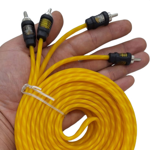 Cabo Rca 5 Metros Injetado 4mm Flexivel 100% Cobre