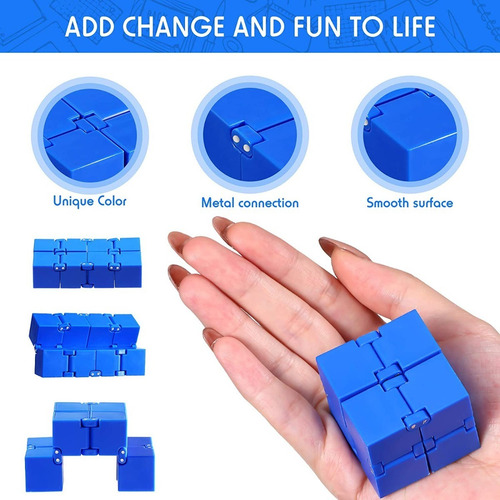 Imagen 8 de 10 de Cubo Magico Infinito Antiestres Juguetes Infinity Fidget Toy