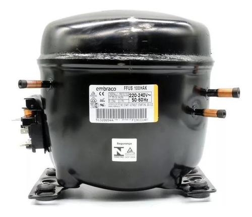 Motor Compressor 1/3 Hp Ffus100hak Embraco Gás R134 220v