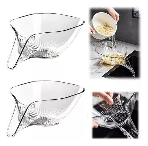 Cesta De Desagüe De Cocina Con 2 Embudos, Desagüe Multifunci