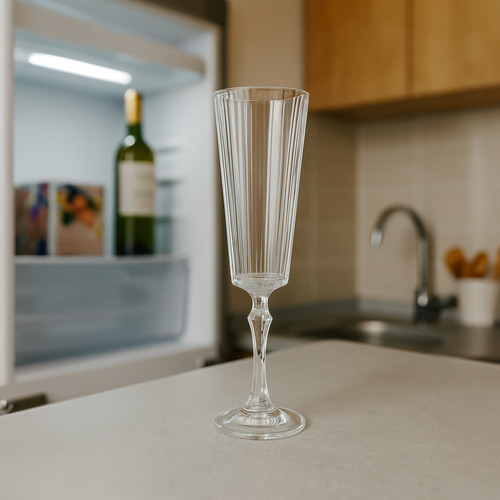 Set X12 Copa De Vidrio Flauta Champagne Kuchen Color Transparente