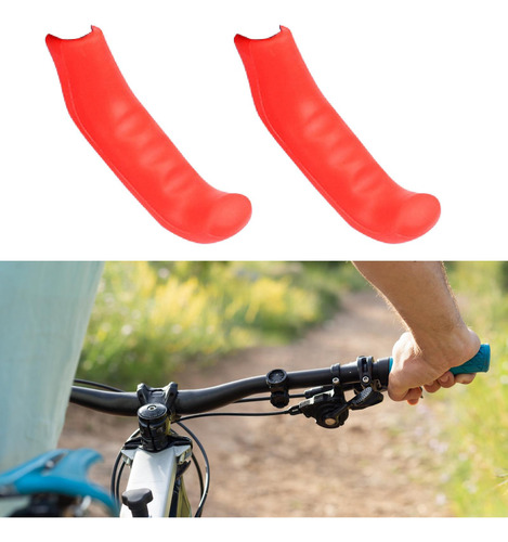 Funda De Silicona Para Manija De Freno, Empuñadura De Rojo