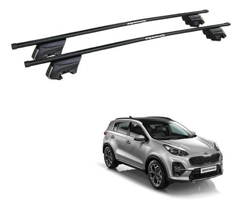 Rack Bagageiro Eqmax Beta Preto Kia Nova Sportage 2018