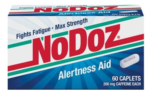 Nodoz 200mg Maximum Strength Alertness Aid, 60 Caplet Twin P