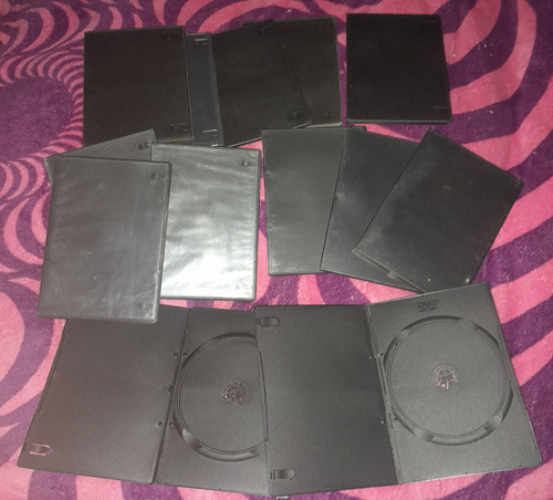 Cajas De Dvd 7 Mm Lote X 200 Usadas!! Negro (Usado)