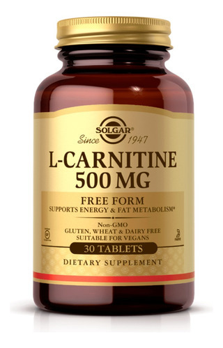L-carnitine 500mg Free Form 60 Caps Sabor Ninguno