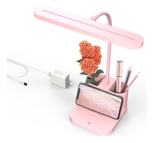 Pink Desk Lamp For Home Office, Cute Desk Lamps For Bed...
