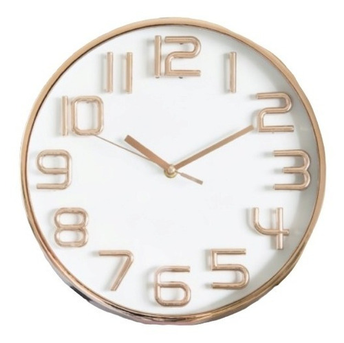 Reloj Pared Champagne 30cm Diametro