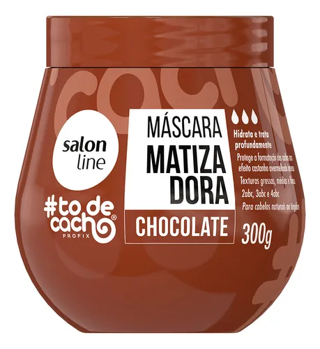 Máscara Matizadora Chocolate To De Cacho Salon Line 300g