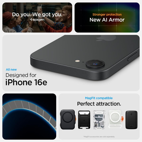 Capa Original Spigen Tough Armor Magfit Ai Para iPhone 16e
