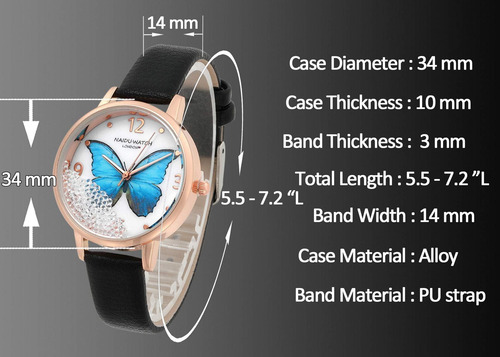 Top Plaza Reloj De Pulsera De Cuero Gris Para Mujer, Elegant