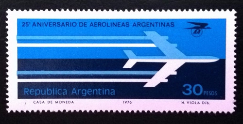 Argentina 1976. Aerolíneas Argentinas. Gj 1710 Mt 1049. 