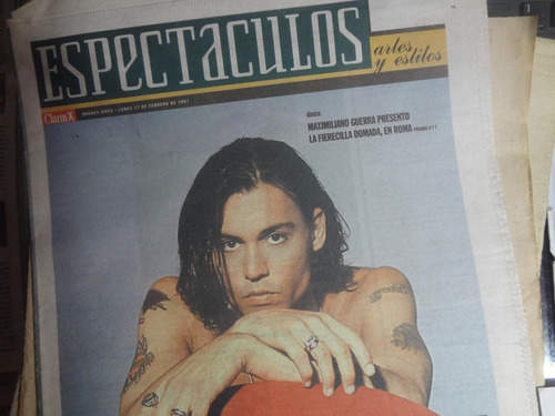 Clarin Espectaculos 1997 Johnny Depp Toni Braxton Gasalla